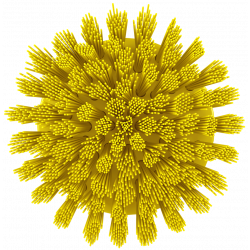 Brosse ronde Vikan HyDrive Ø90 mm très dure – Brosse pour perceuse agroalimentaire, Jaune - ref:87006