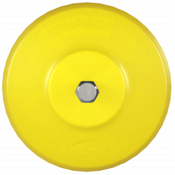Brosse ronde Vikan HyDrive Ø90 mm très dure – Brosse pour perceuse agroalimentaire, Jaune - ref:87006