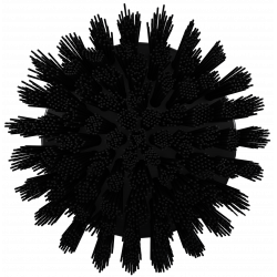 Brosse ronde Vikan HyDrive Ø90 mm très dure – Brosse pour perceuse agroalimentaire, Noir - ref:87009