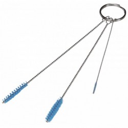 Ensemble de 3 brosses, Ø2, Ø5, Ø6 mm Vikan, Souple, Bleu - ref:53623