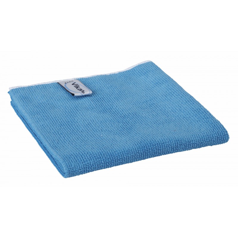 Tissu Basic en microfibres Vikan, 40 x 40 cm, Bleu - ref:691143