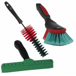 Kit Transport, 2 Brosses & Raclette pare-brise Wipe-N-Shine 1250mm, Noir - ref:521152