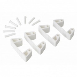 4 clips caoutchouc pour supports 1017 et 1018 Vikan, 120 mm, Blanc - ref:10195