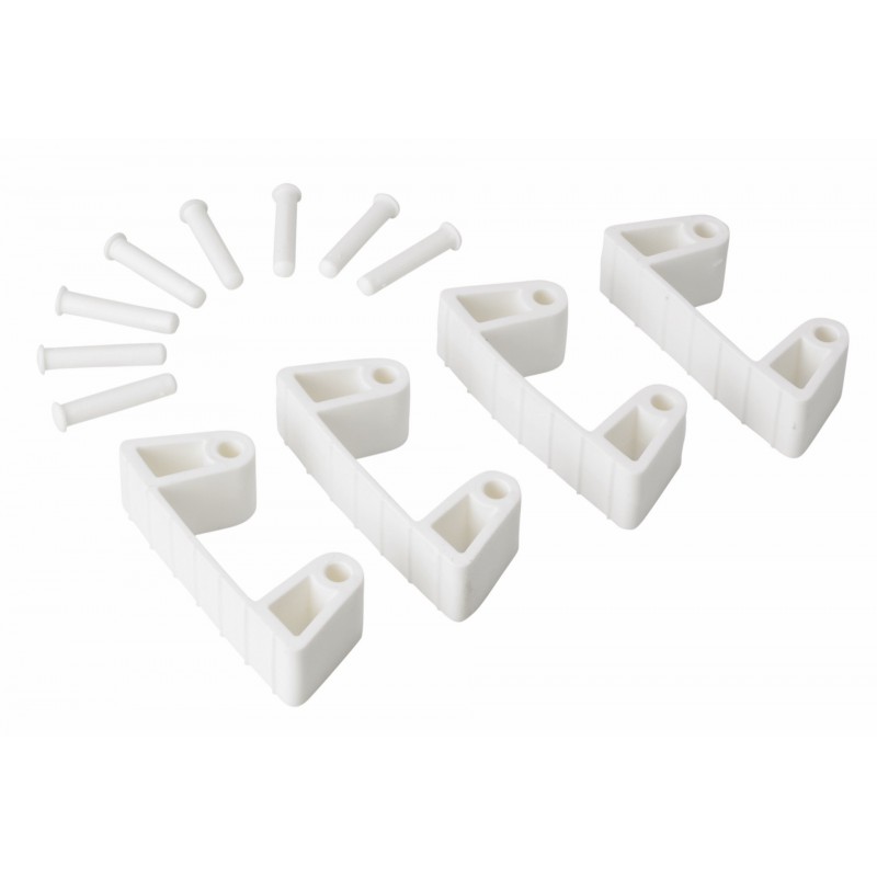 4 clips caoutchouc pour supports 1017 et 1018 Vikan, 120 mm, Blanc - ref:10195