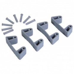 4 clips caoutchouc pour supports 1017 et 1018 Vikan, 120 mm - ref:101988