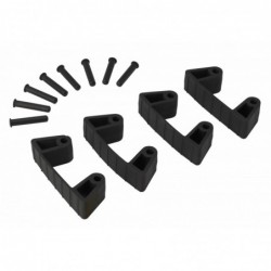 4 clips caoutchouc pour supports 1017 et 1018 Vikan, 120 mm, Noir - ref:10199