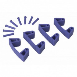 4 clips caoutchouc pour supports 1017 et 1018 Vikan, 120 mm, Violet - ref:10198