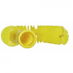 Brosse à main flexible avec pas de vis Vikan, Ø55 mm, 360 mm, Medium, Jaune - ref:53726