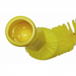 Brosse à main flexible avec pas de vis Vikan, Ø55 mm, 360 mm, Medium, Jaune - ref:53726