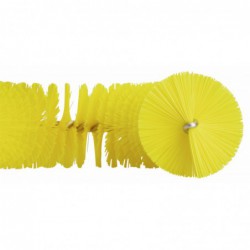 Brosse à main flexible avec pas de vis Vikan, Ø55 mm, 360 mm, Medium, Jaune - ref:53726