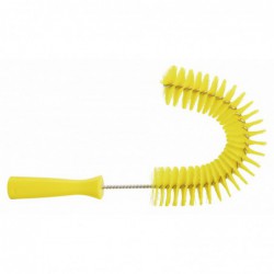 Brosse à main flexible avec pas de vis Vikan, Ø55 mm, 360 mm, Medium, Jaune - ref:53726