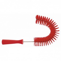 Brosse à main flexible avec pas de vis Vikan, Ø55 mm, 360 mm, Medium, Rouge - ref:53724