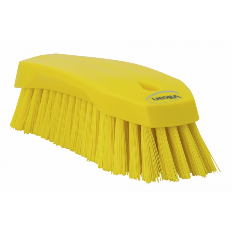 Brosse à main L Vikan, 200 mm, Dur, Jaune - ref:38906