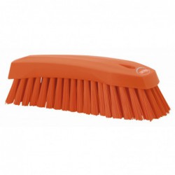 Brosse à main L Vikan, 200 mm, Dur, Orange - ref:38907