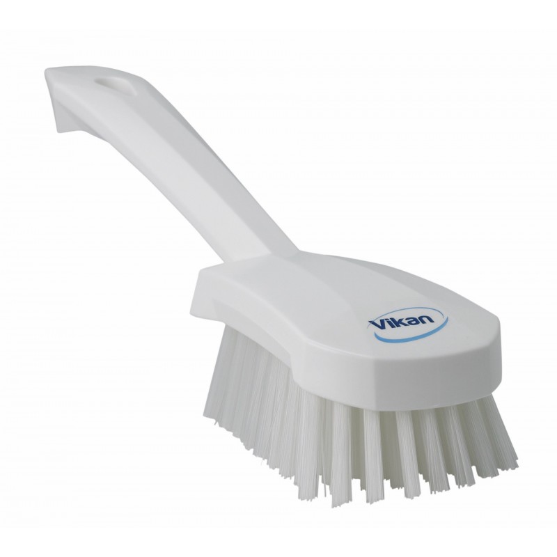 Brosse à main, manche court Vikan, 270 mm, Dur, Blanc - ref:41925