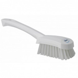 Brosse à main, manche court Vikan, 270 mm, Dur, Blanc - ref:41925