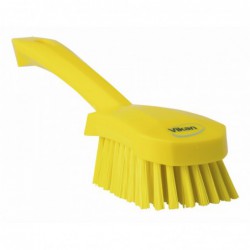 Brosse à main, manche court Vikan, 270 mm, Dur, Jaune - ref:41926