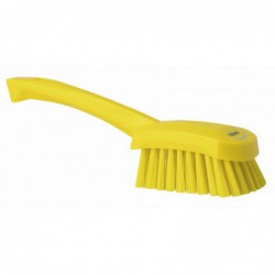 Brosse à main, manche court Vikan, 270 mm, Dur, Jaune - ref:41926