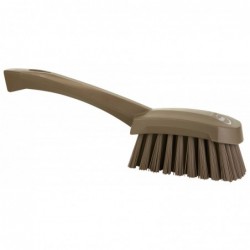 Brosse à main, manche court Vikan, 270 mm, Dur, Marron - ref:419266