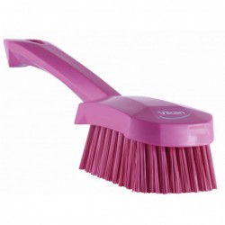 Brosse à main, manche court Vikan, 270 mm, Dur, Rose - ref:41921