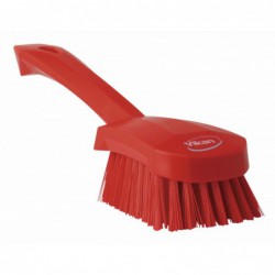 Brosse à main, manche court Vikan, 270 mm, Dur, Rouge - ref:41924