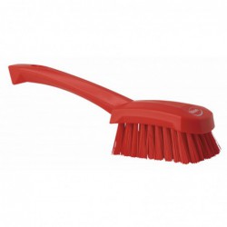 Brosse à main, manche court Vikan, 270 mm, Dur, Rouge - ref:41924