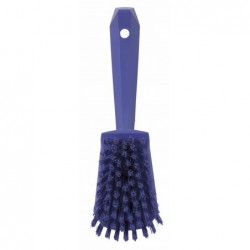 Brosse à main, manche court Vikan, 270 mm, Dur, Violet - ref:41928