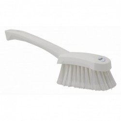 Brosse à main, manche court Vikan, 270 mm, Souple/fleuré, Blanc - ref:41945