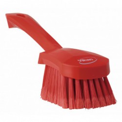 Brosse à main, manche court Vikan, 270 mm, Souple/fleuré, Rouge - ref:41944