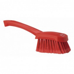 Brosse à main, manche court Vikan, 270 mm, Souple/fleuré, Rouge - ref:41944