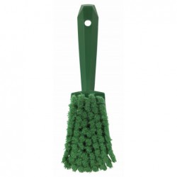 Brosse à main, manche court Vikan, 270 mm, Souple/fleuré, Vert - ref:41942