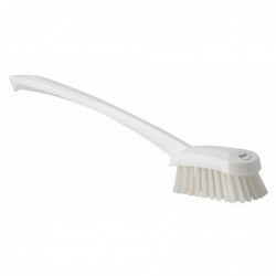 Brosse à main, manche long Vikan, 415 mm, Dur, Blanc - ref:41865