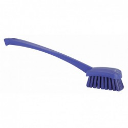 Brosse à main, manche long Vikan, 415 mm, Dur, Violet - ref:41868