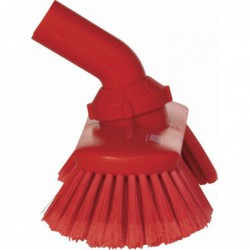 Brosse à passage d'eau, Angle Réglable Vikan, 240 mm, Souple/fleuré, Rouge - ref:70674