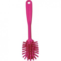 Brosse à vaisselle Vikan, 280 mm, Medium, Rose - ref:42371