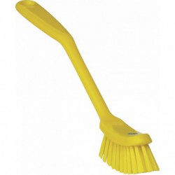 Brosse à vaisselle Vikan, 290 mm, Medium, Jaune - ref:42876