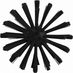 Brosse cylindrique, avec manche moulé Vikan, Ø90 mm, Medium/dur, Noir - ref:5381909