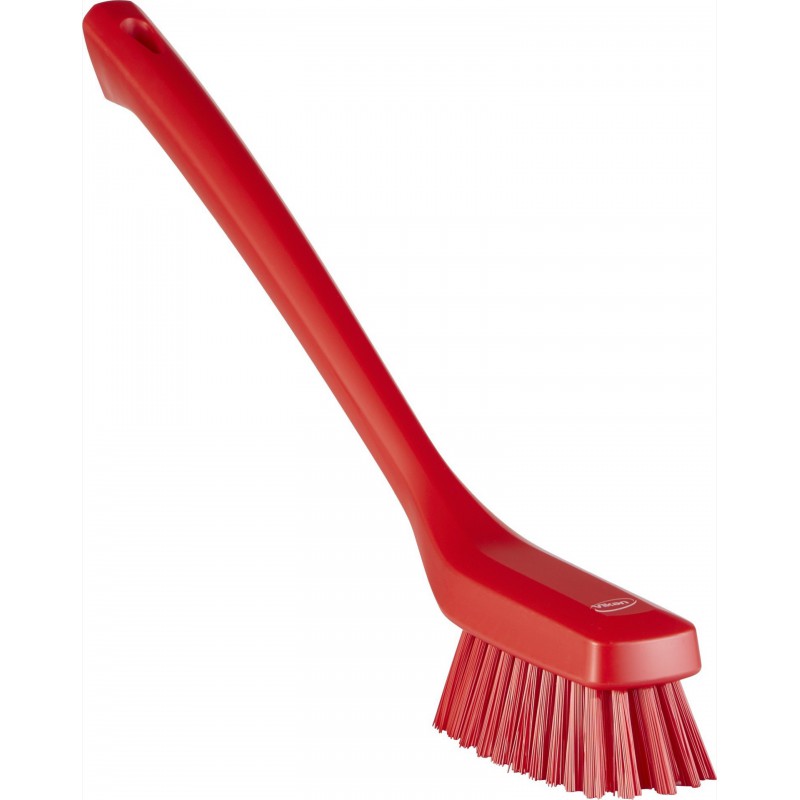 Brosse de Nettoyage Fine à Manche Long Vikan, 420 mm, Dur, Rouge - ref:41854