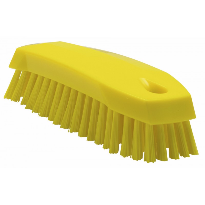 Brosse papillon à main M Vikan, 165 mm, Medium, Jaune - ref:35876