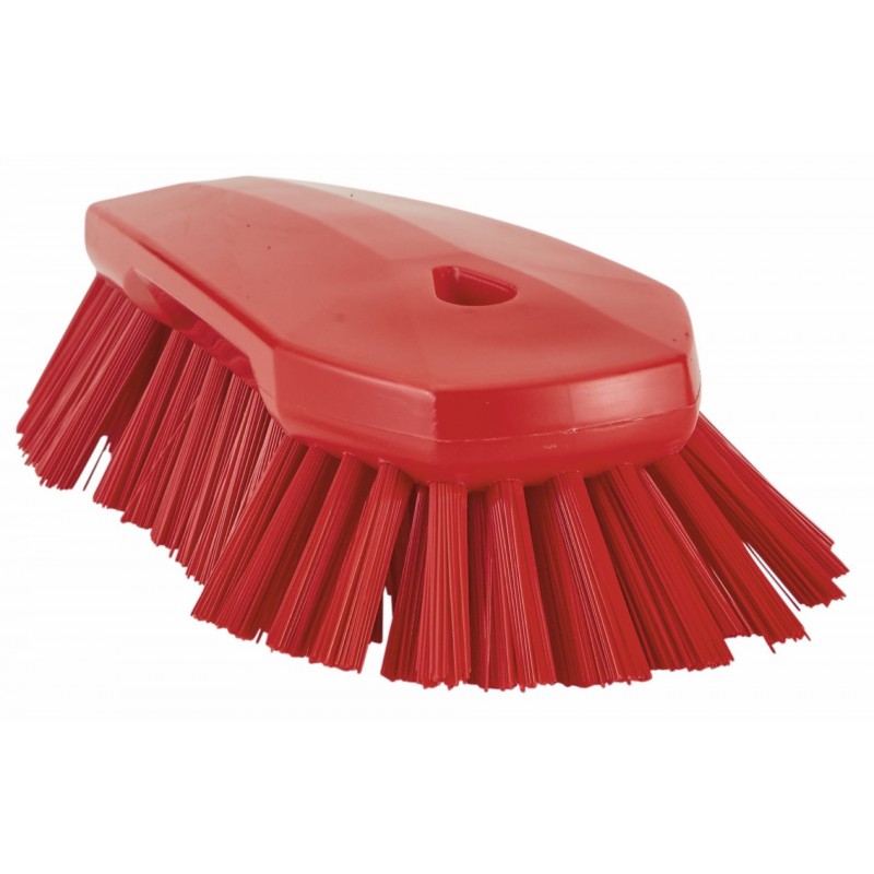 Brosse papillon à main XL Vikan, 240 mm, Très dur, Rouge - ref:38924