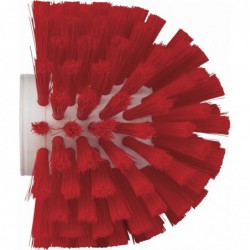 Brosse ronde à pas de vis Vikan, Ø135 mm, Medium, Rouge - ref:70354