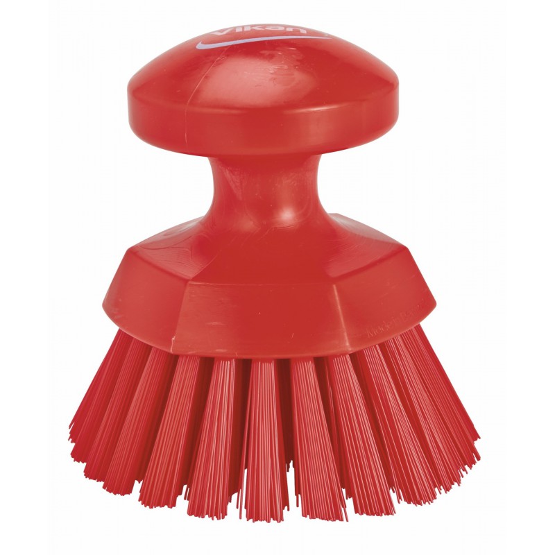 Brosse ronde soleil Vikan, Ø110 mm, Dur, Rouge - ref:38854