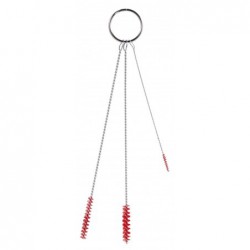 Ensemble de 3 brosses, Ø2, Ø5, Ø6 mm Vikan, Souple, Rouge - ref:53624