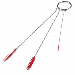 Ensemble de 3 brosses, Ø2, Ø5, Ø6 mm Vikan, Souple, Rouge - ref:53624