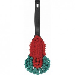 Brosse à main ergonomique Vikan, 320 mm, Souple/fleuré, Noir - ref:524652