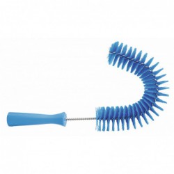 Brosse à main flexible avec pas de vis Vikan, Ø55 mm, 360 mm, Medium, Bleu - ref:53723