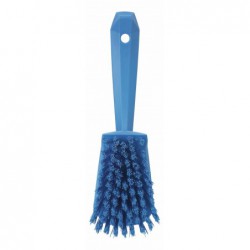 Brosse à main, manche court Vikan, 270 mm, Dur, Bleu - ref:41923