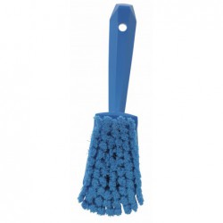 Brosse à main, manche court Vikan, 270 mm, Souple/fleuré, Bleu - ref:41943